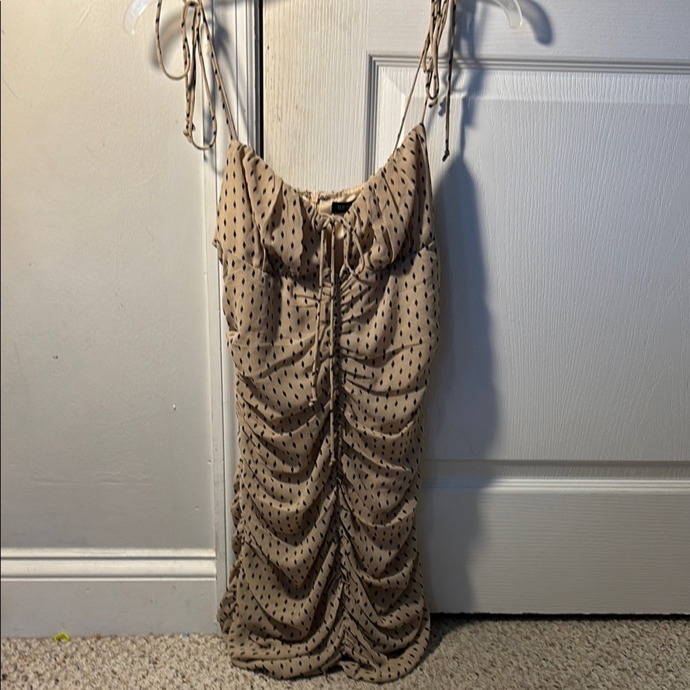 Polka Dot Ruched Dress